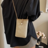 编织手机包迷你小包包女2026新款 休闲散步小包夏天轻便百搭斜挎包