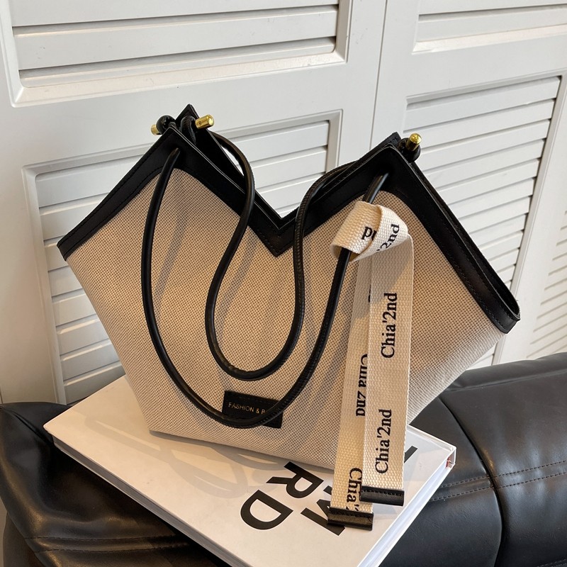 小众设计包包女2025新款夏天时尚单肩包百搭大容量帆布通勤托特包,箱包皮具/热销女包/男包,通用款女包,淘宝优惠券,粉丝福利购,淘宝优惠卷