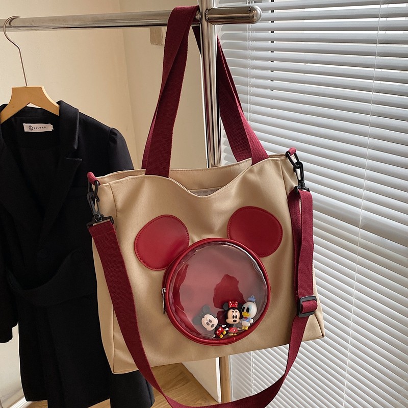 大容量帆布包女大学生上课包日系帆布包小众通勤单肩包斜挎托特包,箱包皮具/热销女包/男包,通用款女包,淘宝优惠券,粉丝福利购,淘宝优惠卷