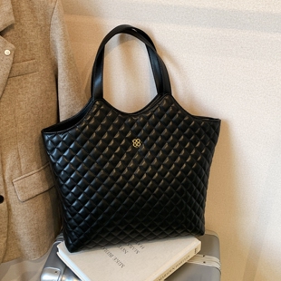 菱格绣线大容量包包女冬新款高级感百搭单肩包上班通勤手提托特包