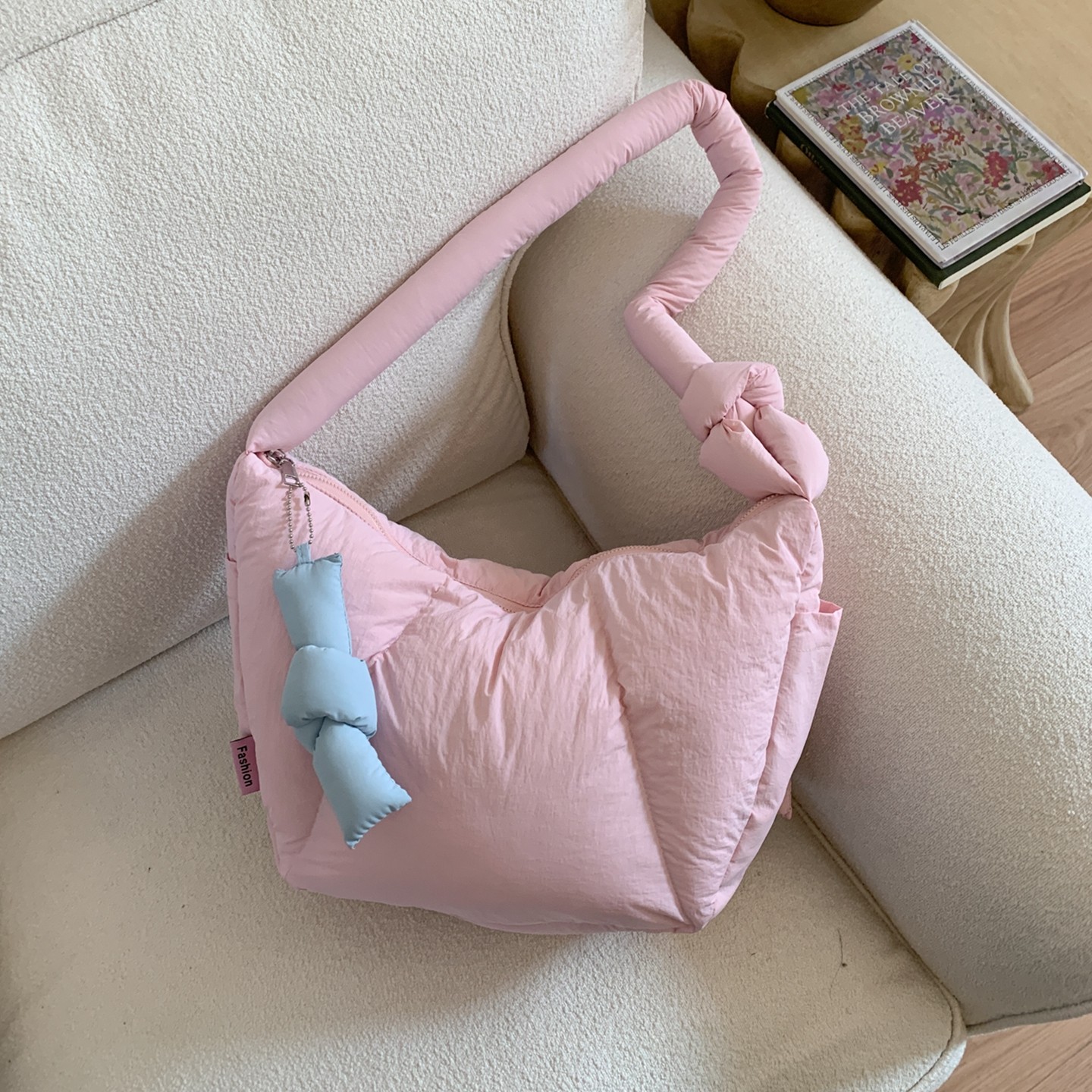 甜美可爱粉色棉服饺子包包女2026新款泡泡云朵包大容量单肩斜挎包,箱包皮具/热销女包/男包,通用款女包,淘宝优惠券,粉丝福利购,淘宝优惠卷