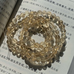 建木信使|【人手一个】天然无优化巴西黄水晶柠檬黄手串原石原矿