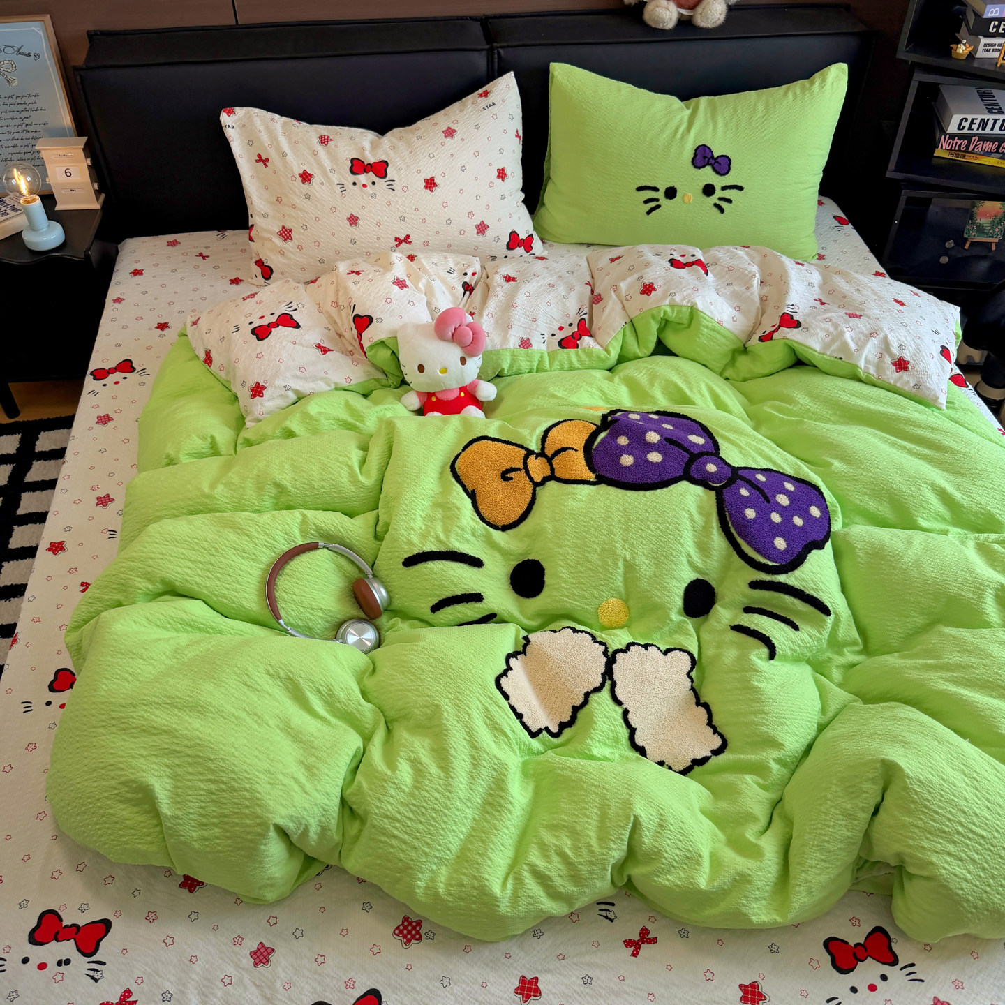 HelloKitty毛巾绣水洗棉四件套