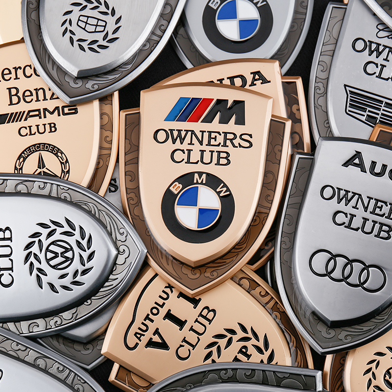 适用汽车金属3D立体标贴大众宝马奔驰侧窗油箱盖车尾车身装饰车贴