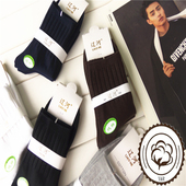 辽河养脚袜双针锻炼吸汗纯棉袜不臭脚男袜纯色不起球男士 袜子直销