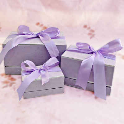 大号喜事伴娘伴郎紫色礼品盒