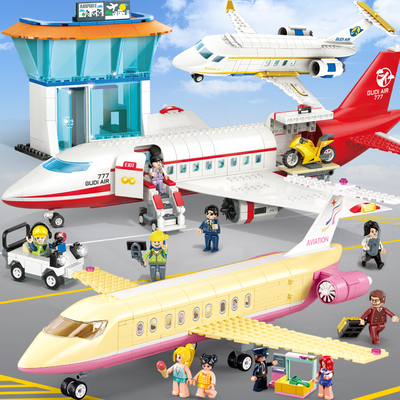 大型航空飞机客机模型拼装积木