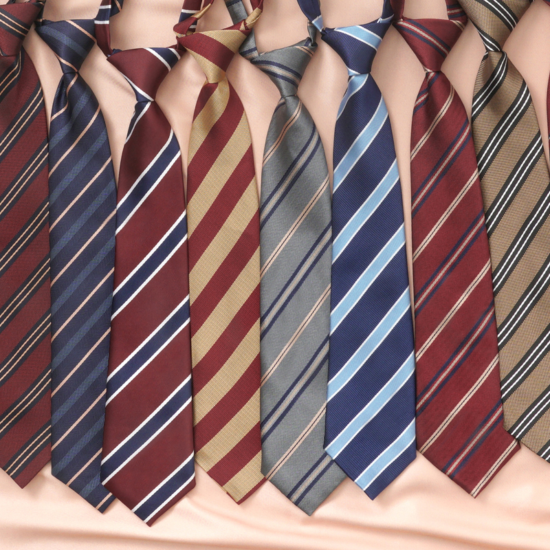 红蓝色条纹jk领带学院风衬衫免打