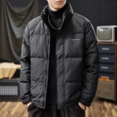 新款 冬装 2025爆款 羽绒服轻薄短款 外套90白鸭绒面包服 立领男士 冬季