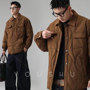 有术 90白鸭绒复古口袋翻领轻薄羽绒服男冬季2025新款潮牌外套