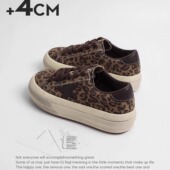 豹纹系带单鞋 女运动鞋 休闲板鞋 4cm内增高版 CHAMBER KETTLE