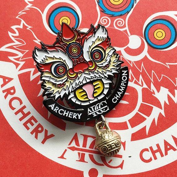 apcc射箭徽章 联赛 舞狮徽章 射箭比赛徽章 射箭周边 弓箭2017