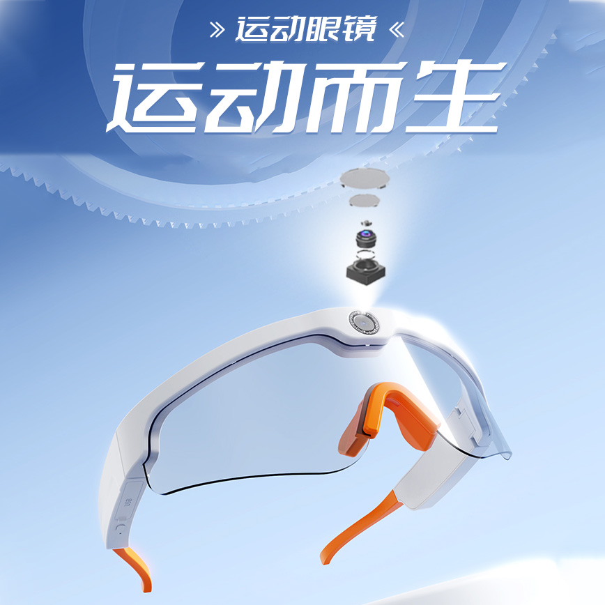 新款头戴式主角视角生活记录仪高清户外vlog骑行运动相机智能眼镜