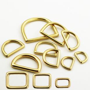 皮雕皮艺包包手袋五金配件D字扣方D圈D环方环纯铜金属16mm至50mm