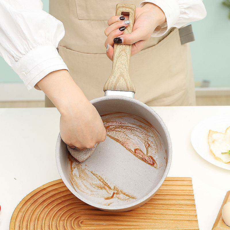 麦饭石雪平锅奶锅汤锅宝宝辅食锅泡面锅烧水锅小炒锅不粘锅早餐锅