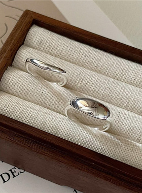 S925纯银韩版小众设计水滴异形戒指韩式组合套装博主指环