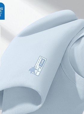 真维斯纯棉短袖t恤男士内搭打底衫男款2025新款蓝色男生半袖男士L