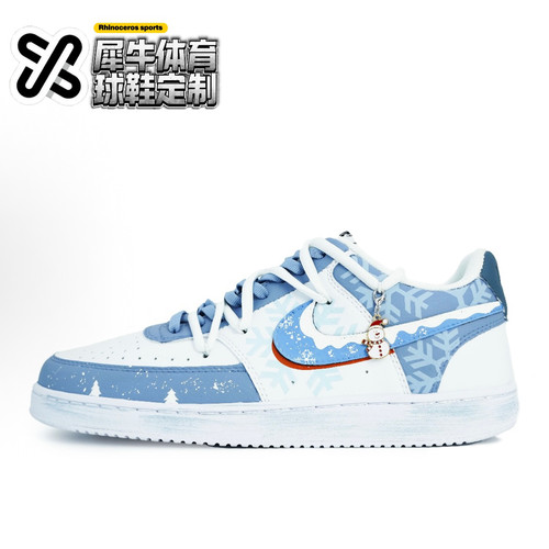 【定制球鞋】Nike Court Vision 1 冬日初雪 浅蓝色 DH2987-101
