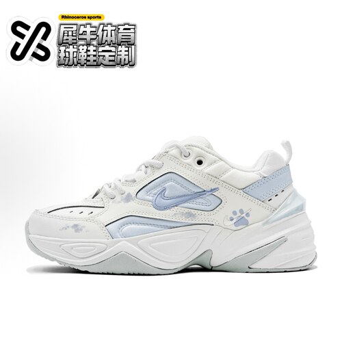 【定制球鞋】Nike M2K 蓝紫涂鸦 手绘清新 老爹鞋 蓝 AO3108-100