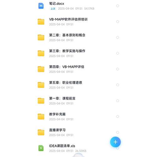 IDEA特教学习视频课程 vb mapp软件评估师培训