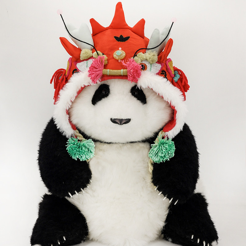 大春晚季官方授权熊猫工厂国潮龙年限定和花花同款新年龙帽手工制