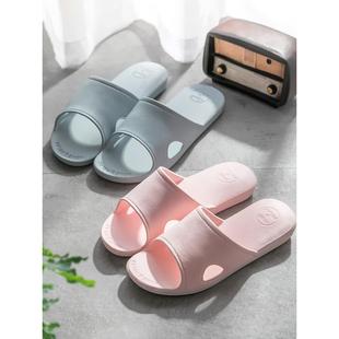 HOMESTORY高弹橡胶EVA气垫护脚防滑轻便家居拖鞋男女情侣浴室拖鞋