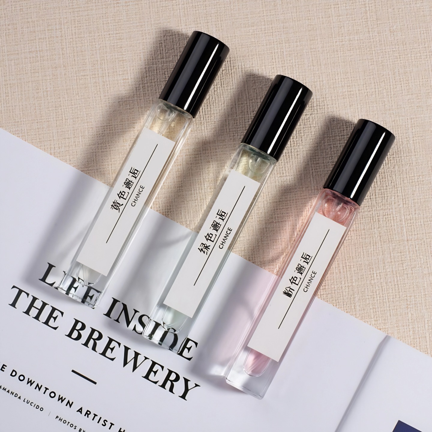 悠个黄绿粉色紫色邂逅5号可可嘉柏丽尔香水小样男女士持久淡香氛