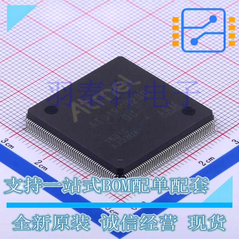 AT91RM9200-QU-002 QFP-208 微控制器, 32位 180MHz, 128KB 16KB
