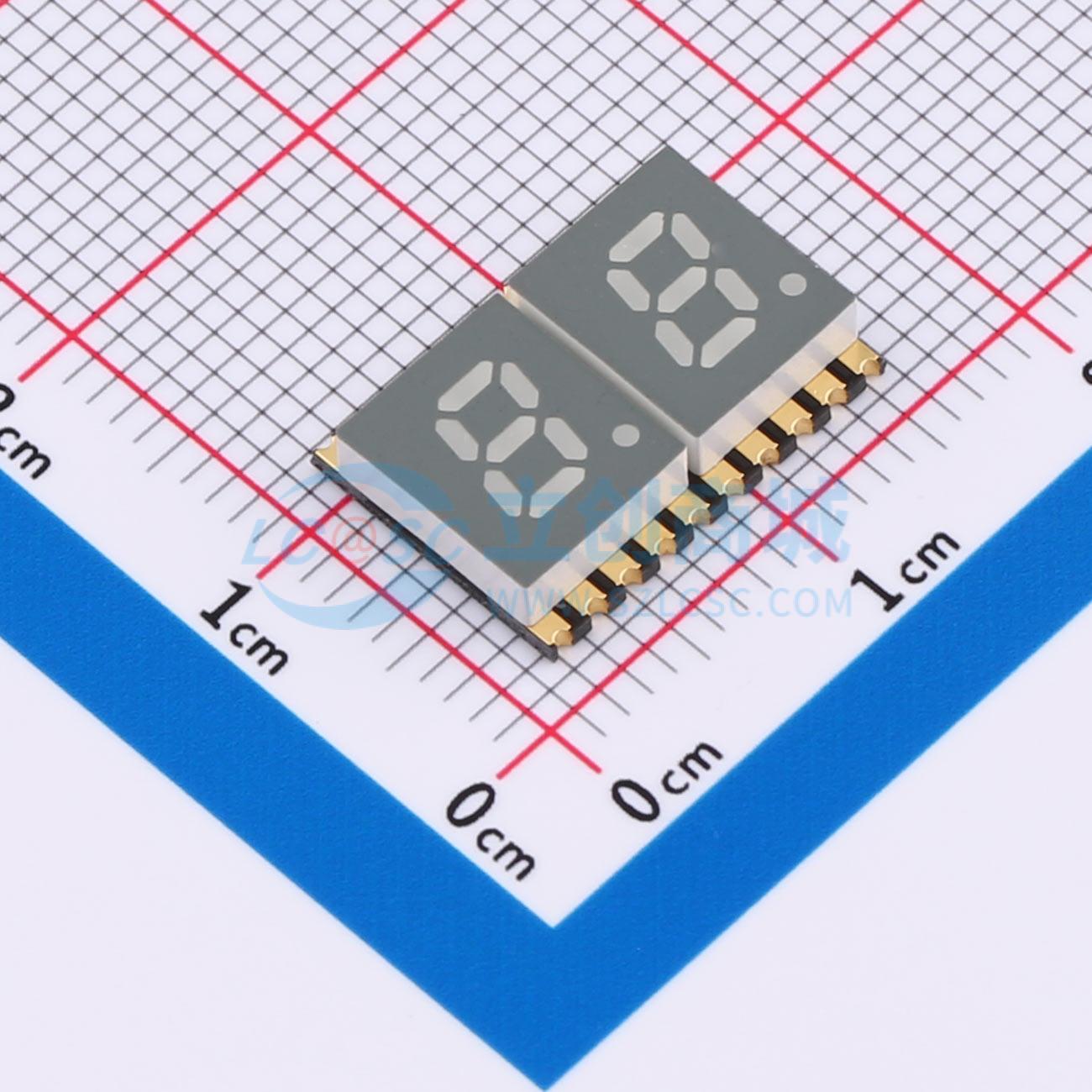 贴片LED数码管GS2020CG-G 14.1x10mm可开票