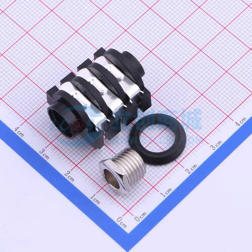 PJ-609BA 音频连接器6.35mm耳机座插件 1A50V可开票