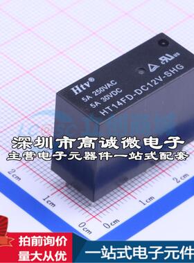 全新原装HT14FD-DC12V-SHG DIP,12.7x29mm 功率继电器配套 可开票
