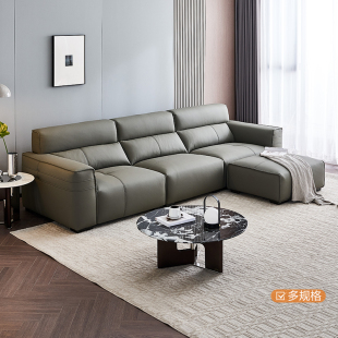 全友家居 家具家私 正品 皮卡诺系列 22855 一字型直排真牛皮沙发