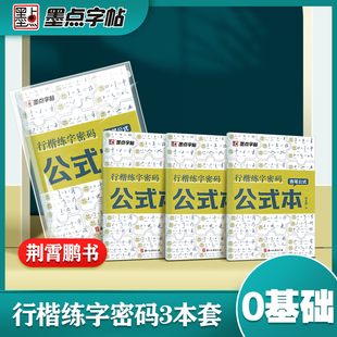 墨点行楷练字密码公式本套装练字符号化速成入门教程成人连笔字笔画符号常用字控笔训练高中大学生硬笔钢笔书法练字本荆霄鹏练字帖