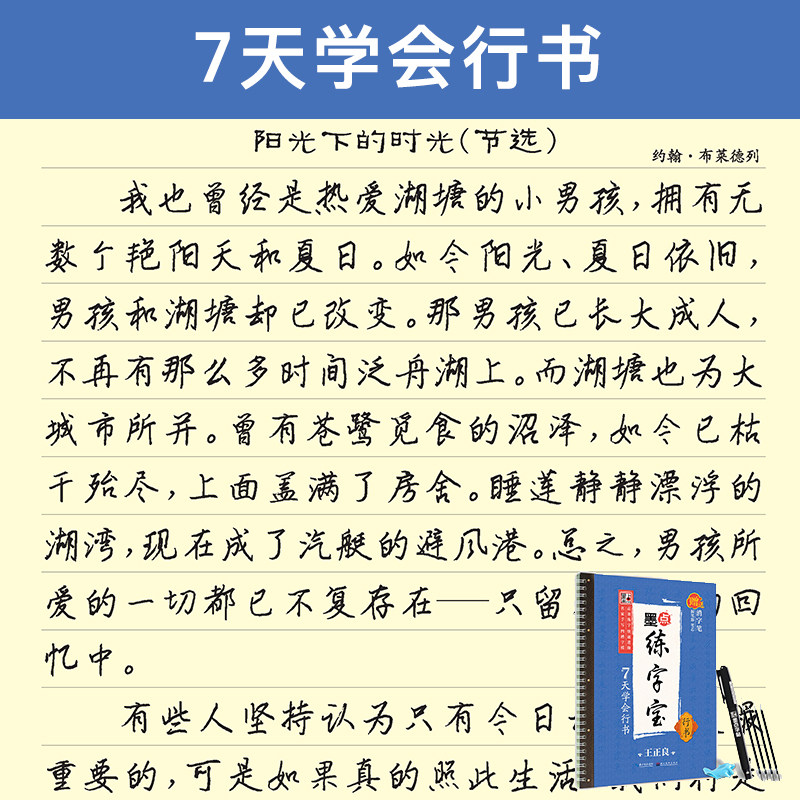 行书字帖墨点练字宝凹槽王正良行书硬笔书法高中生初学者入门基础教程