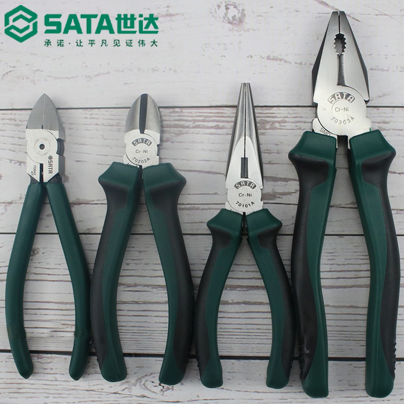 sata世达工具钢丝钳偏口钳70303a