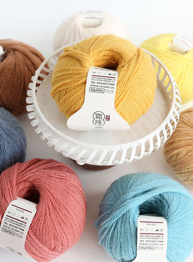 九色鹿9828霜降细羊毛线手工编织毛线羊绒马海毛配线手编细线不扎