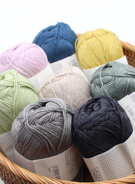 挪威进口春夏手工编织细棉麻线SANDNES TYNN LINE亚麻棉蕾丝毛线