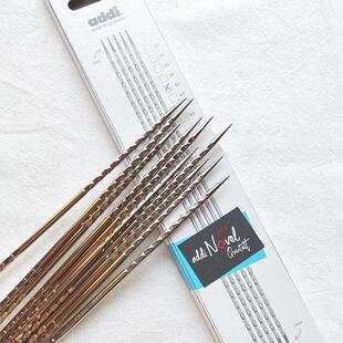 德国进口addi170-2-20cm金属立方体双尖直针毛线针方针袖子短棒针