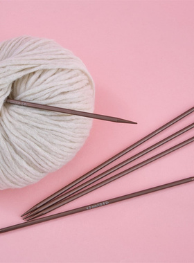 德国addi毛衣针Mystic202-2阳极氧化袜子针铝制尖头短直针袖子针