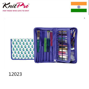 进口编织工具knitpro毛衣针环形针直针收纳包可拆卸套装针包