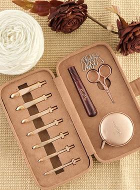 KnitPro Oasis可拆铝钩针头桦木手柄手工编织工具钩针套装毛衣针