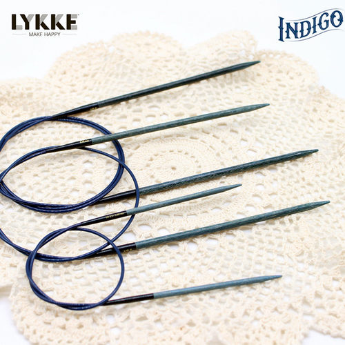 lykke桦木80cm环形针蓝色毛衣针