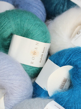 进口毛线正品英国ROWAN真丝马海毛线手编diy织毛衣蕾丝披肩围巾线