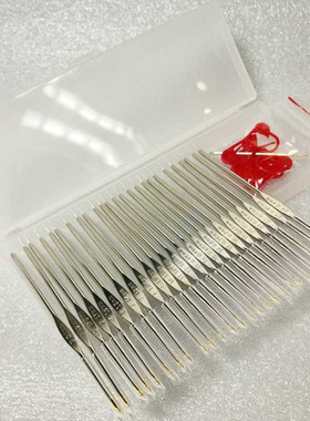 日本进口广岛TULIP郁金香直柄蕾丝钩针 手工编织工具无柄连网钩针