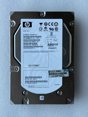 HP 657889-001 3PAR V400 V800 ST3600057FC 15K 3.5600G存储硬盘