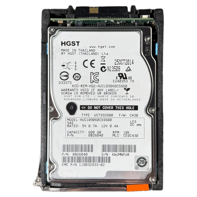希捷EMC 005049804 600G SAS 10K 6G 2.5寸 VNX存储硬盘原装拆机