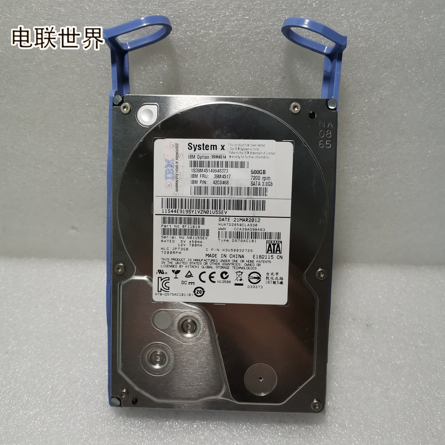 IBM 39M4517 39M4514 42C0468 0F11010 500G7.2K 3.5寸 SATA硬盘