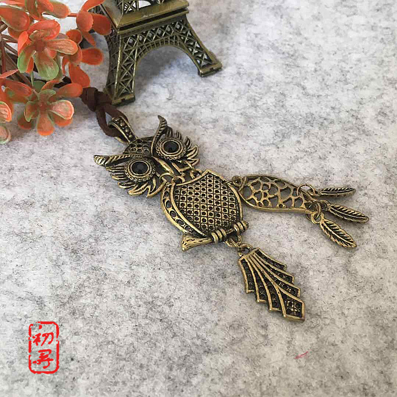 镂空金属长款日韩风复古毛衣链