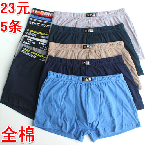 男内裤平角裤纯棉青年u凸性感