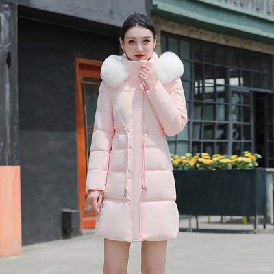 羽绒棉服女2024新款中长款